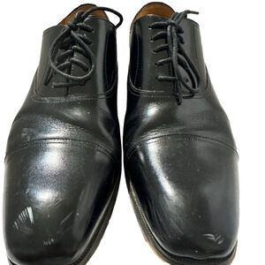 Flosheim Mens Black Leather Dress Shoes size 9 D